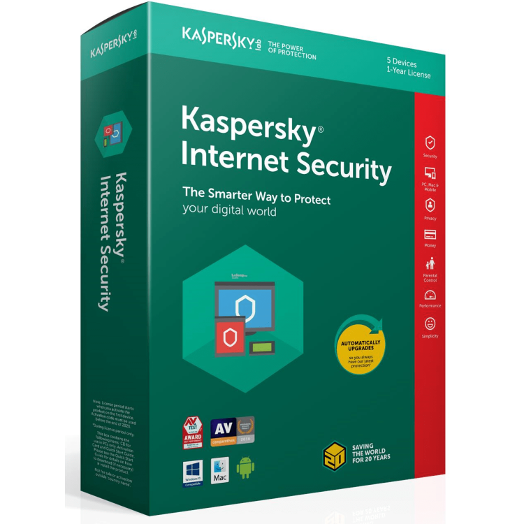 Phần Mềm Diệt Virus Kaspersky Internet Security 1 Device