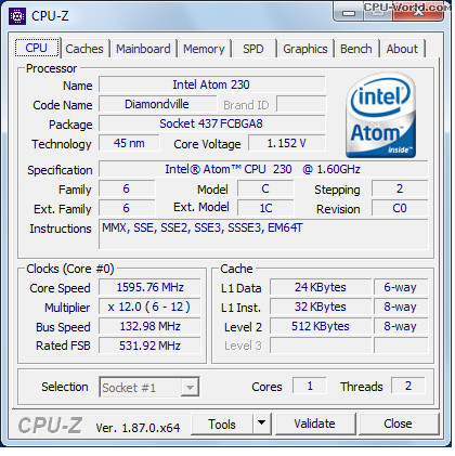 Thông số máy tính - CPU Z