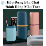 Hộp đựng bàn chải và kem đánh răng màu trơn