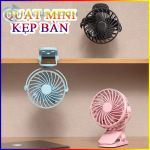 Quạt tích điện mini kẹp bàn