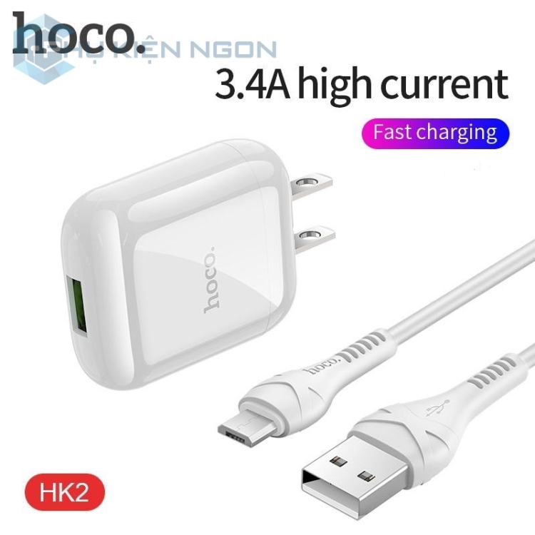 Bộ dây và cốc sạc nhanh Hoco cổng micro