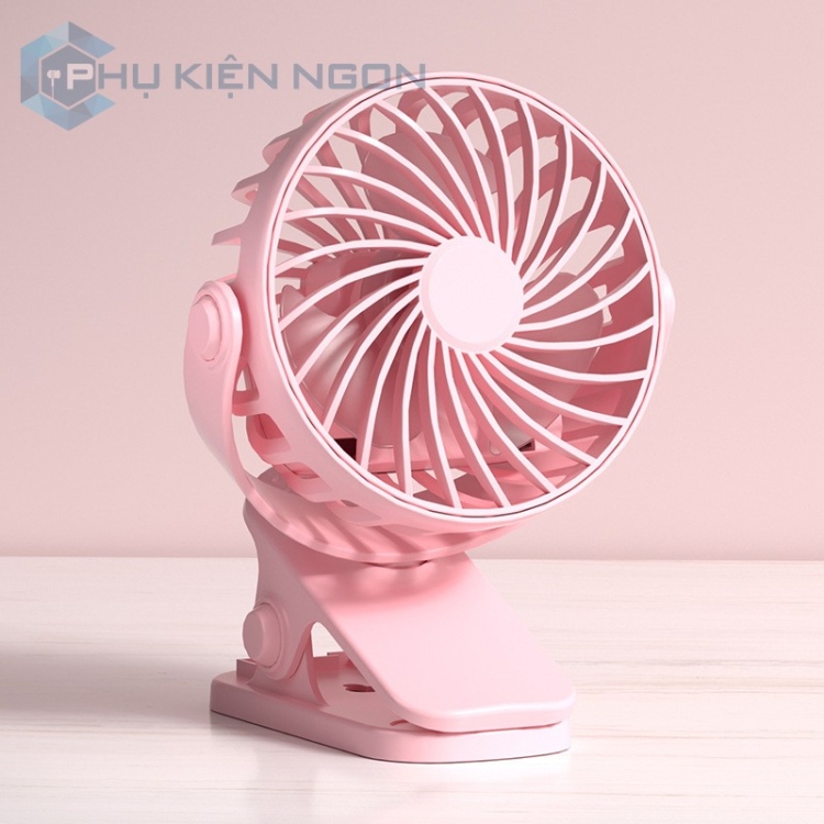 Quạt tích điện mini kẹp bàn